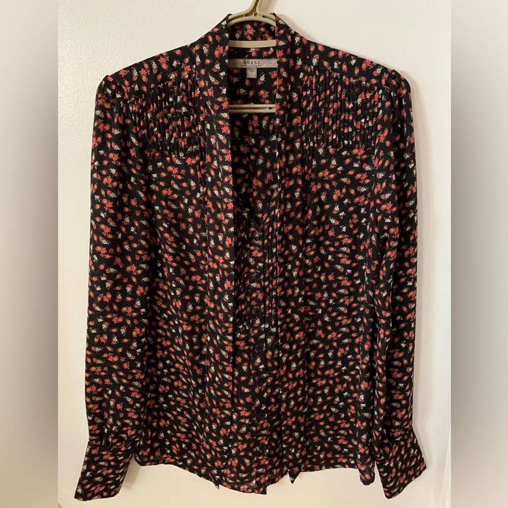 Guess bow tie blouse